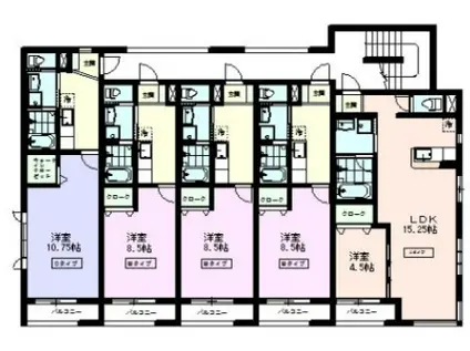 コスタ・デル・ソルーデザイナーズ-(1K/3階)の間取り写真