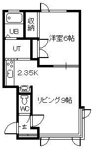 マイカル永山(1LDK/2階)の間取り写真