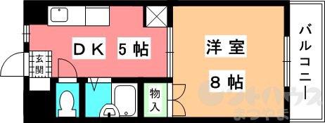 ACTY本町(1K/8階)の間取り写真