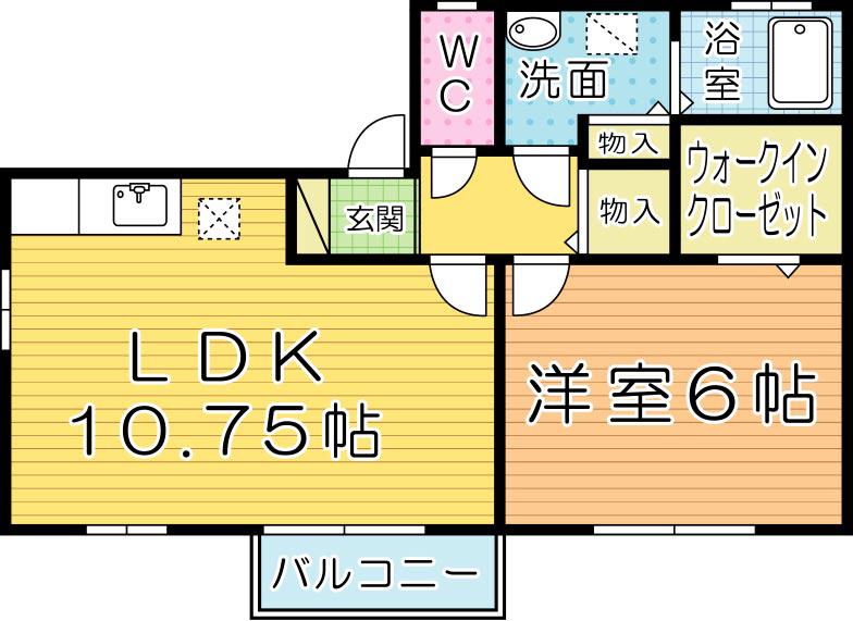 クレールヴィラ(1LDK/1階)の間取り写真