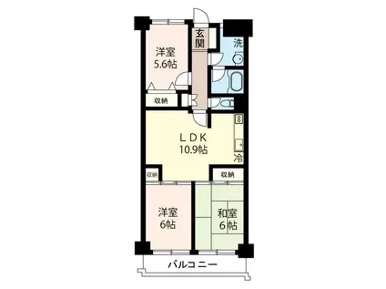 ロイヤルドミニオン(3LDK/1階)の間取り写真