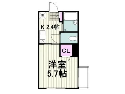 ホワイトファン(1K/3階)の間取り写真