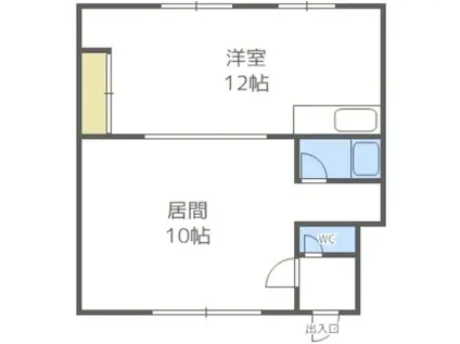 大輝ハイム(1LDK/1階)の間取り写真
