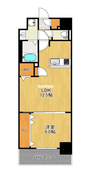 S-RESIDENCE大濠公園ACHIE(1LDK/2階)の間取り写真