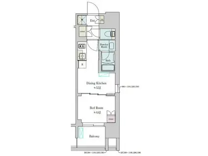 BRILLIA IST 大井町 BRILLIA IST 大井町(1DK/11階)の間取り写真