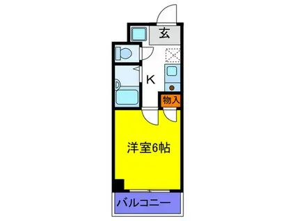 ティアラコート(1K/3階)の間取り写真