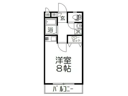 ハイツ日興(ワンルーム/1階)の間取り写真