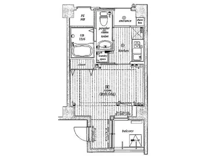ヴェルステージ本所吾妻橋(1K/2階)の間取り写真