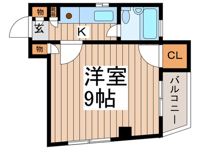 塩谷ビル(1K/3階)の間取り写真