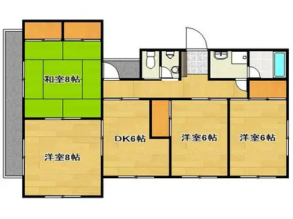 シーサイドアベニュー(4DK/4階)の間取り写真