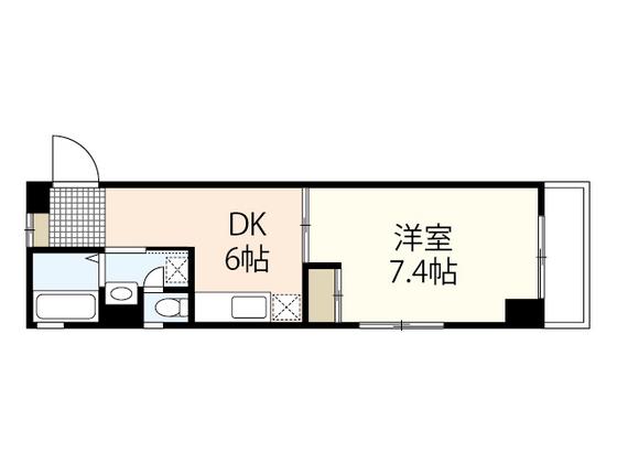 フェニックス21(1DK/2階)の間取り写真