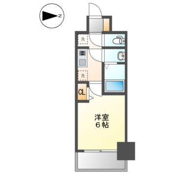 MAXIV大須観音(1K/5階)の間取り写真