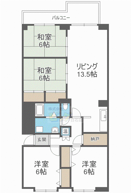 ドゥロワイヤル(4LDK/7階)の間取り写真