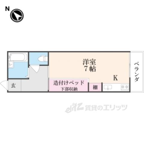 ライフステージ広瀬倉梯(ワンルーム/3階)の間取り写真