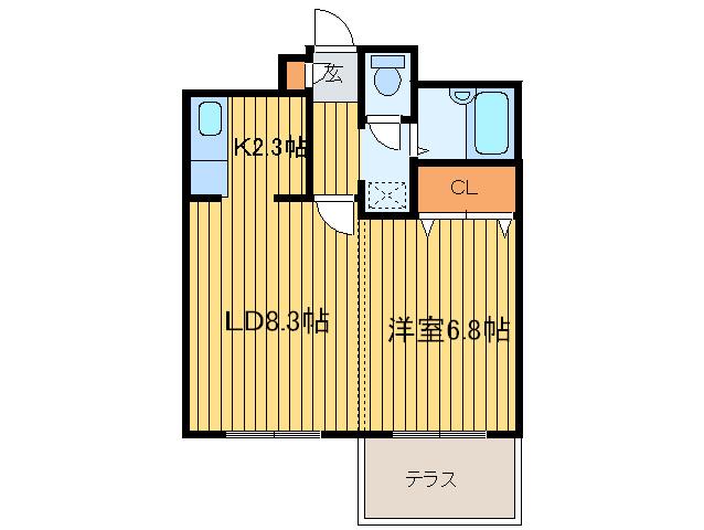 ハウスオブリザ平岸七番館(1LDK/4階)の間取り写真