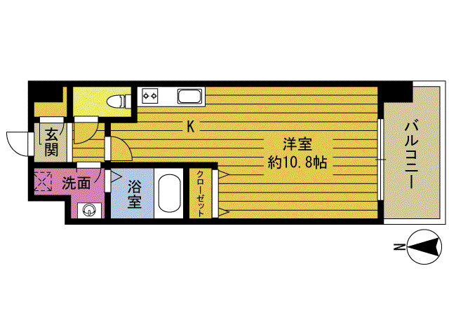 S-FORT高砂町(ワンルーム/8階)の間取り写真