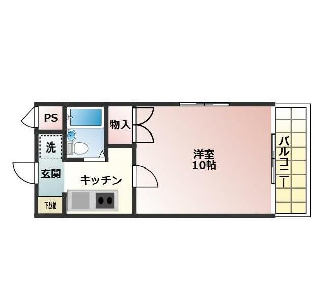 セイユウコーポ(1K/2階)の間取り写真