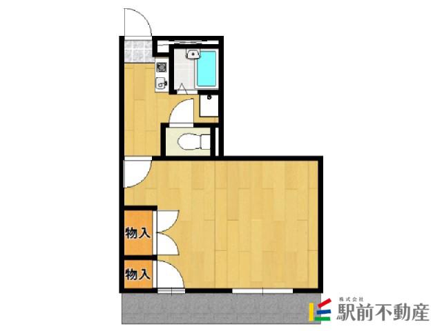 MOTOKOGA I(1K/1階)の間取り写真