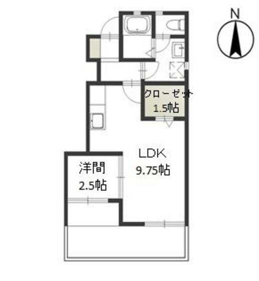 ボア・ラヴィーヌ F(1LDK/1階)の間取り写真