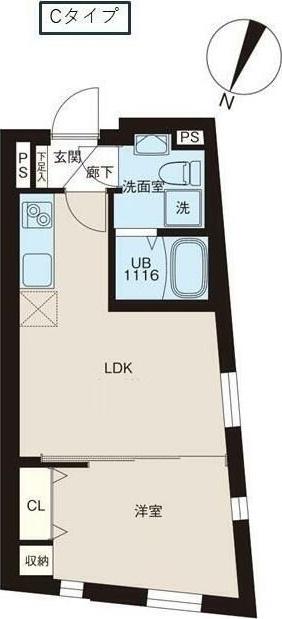 レピュア北池袋駅前レジデンス(1LDK/4階)の間取り写真