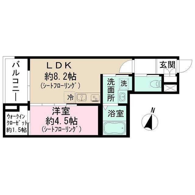 東京都練馬区上石神井南町計画(1LDK/2階)の間取り写真