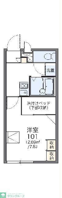 レオパレス天神林II(1K/2階)の間取り写真