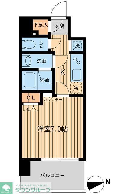 エルシア五反田(1K/2階)の間取り写真