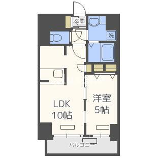CAVANA梅田北(1LDK/8階)の間取り写真
