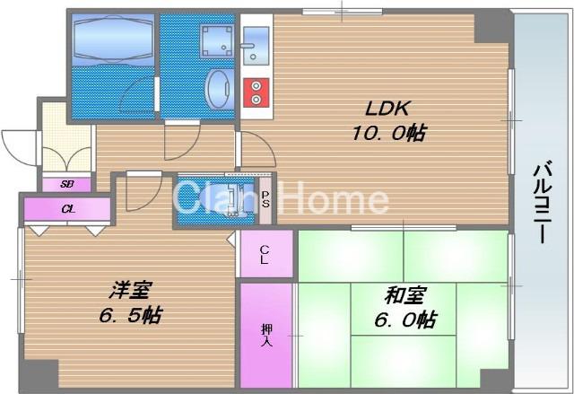 UスギモトII(2LDK/3階)の間取り写真