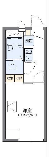 レオパレス希望の丘(1K/2階)の間取り写真