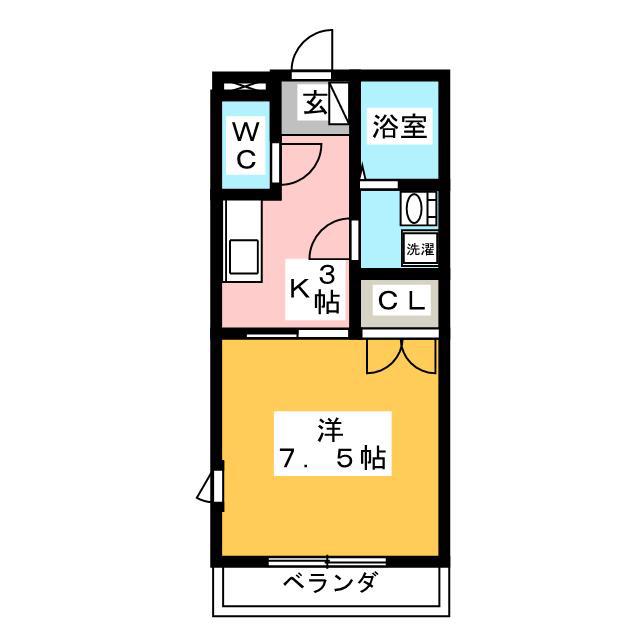 ハイツヤマト(1K/3階)の間取り写真