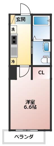 GLANZ赤羽イースト(1K/1階)の間取り写真