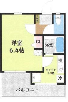 ロワール六浦弐番館(1K/1階)の間取り写真