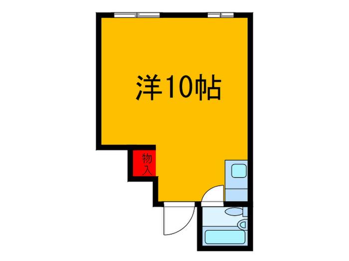 大野ビル(ワンルーム/2階)の間取り写真