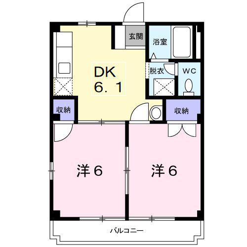 FOREST VILLAGE(2DK/1階)の間取り写真