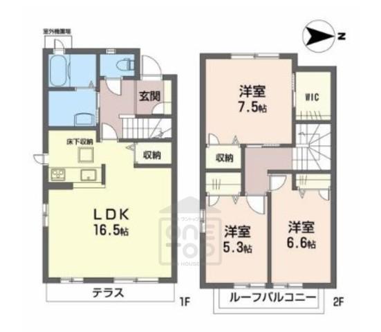 シャーメゾン箕面D棟(3LDK/1階)の間取り写真