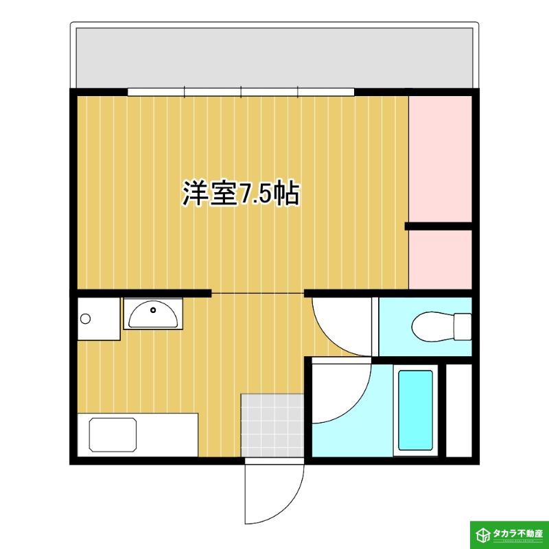 メゾンデツル(1K/3階)の間取り写真