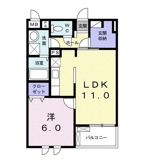 ベル セゾンA(1LDK/3階)の間取り写真