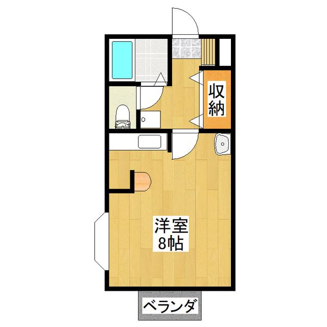 ホープホームA(ワンルーム/2階)の間取り写真