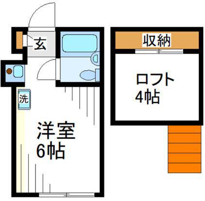 サンフラワー北烏山(ワンルーム/1階)の間取り写真
