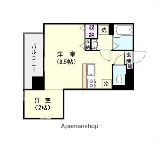 プランドール8(1LDK/8階)の間取り写真