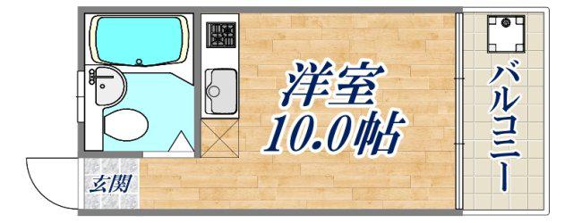 新神戸マンション北館(ワンルーム/4階)の間取り写真