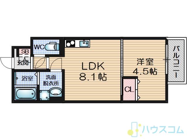フォレ下穂積2丁目(1LDK/1階)の間取り写真