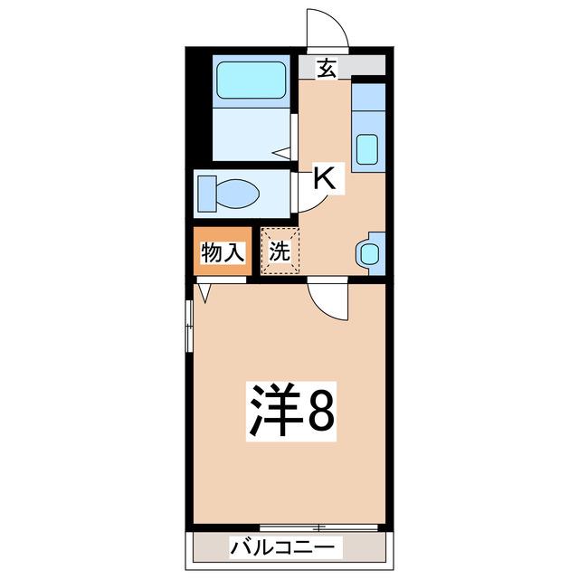 アベニュー杉並(1K/2階)の間取り写真