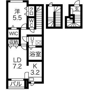 プレジデント桜(1LDK/3階)の間取り写真