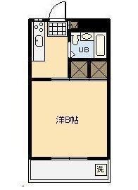 第3グリーンビル(1K/1階)の間取り写真