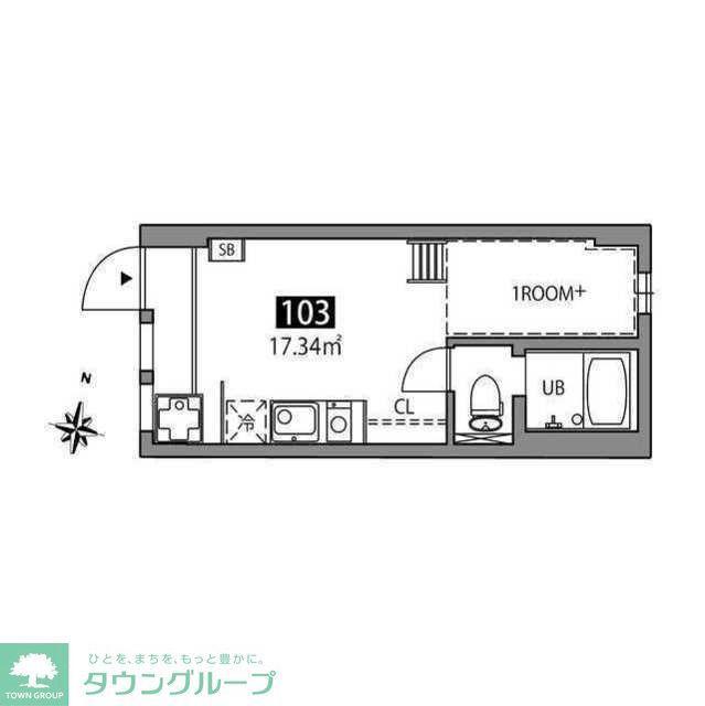 マツバラハウス(ワンルーム/1階)の間取り写真