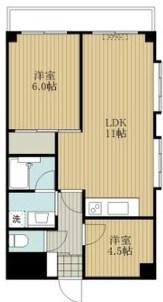 ROYAL浜芦屋(2LDK/1階)の間取り写真