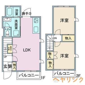 サンサン藤塚(2LDK/1階)の間取り写真