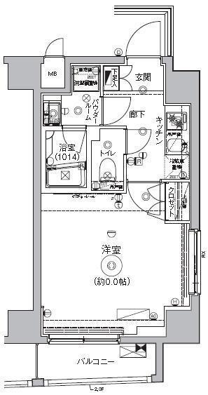 セジョリ池上(1K/5階)の間取り写真